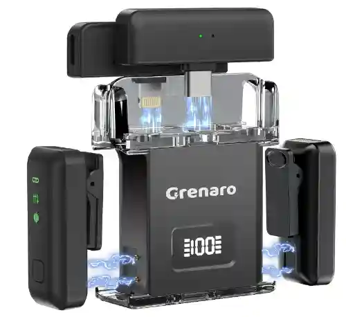 Grenaro Wireless Mic for Youtubers, Wireless Microphone